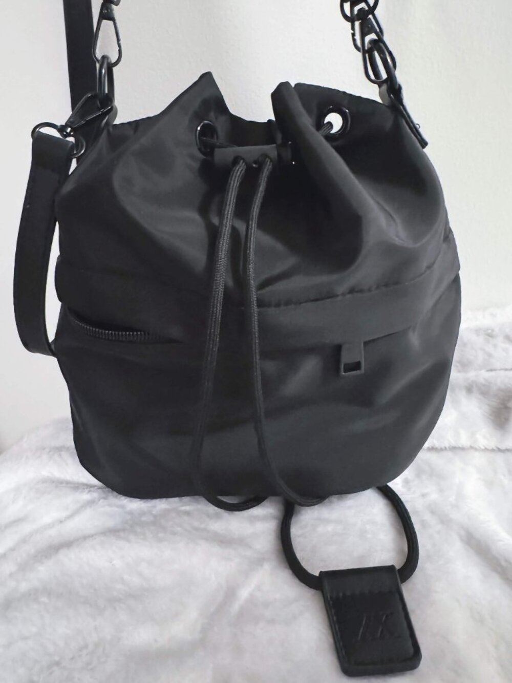 Hunter x Hunter Anime Black Bucket Drawstring Bag